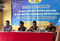 Acara media gathering yang digelar di Klentheng Tri Dharma Sumber Naga bertema Peran Media Massa Mendorong Moderasi Beragama.