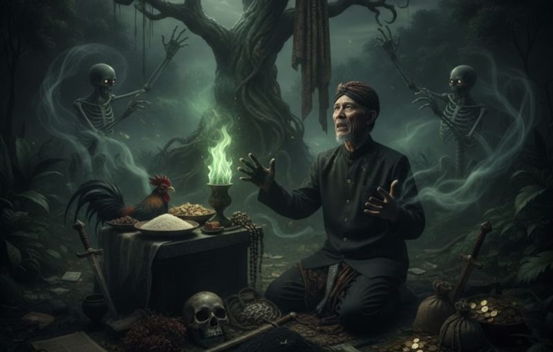 Ilustrasi gambar ritual pesugihan