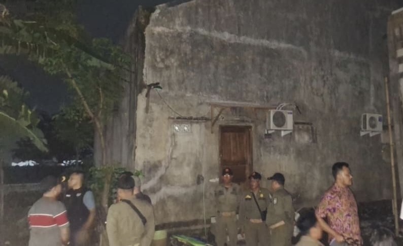 Lokasi yang diduga menjadi tempat hiburan karaoke ilegal