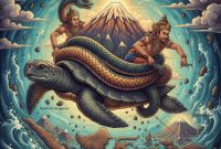 Gambar ilustrasi Legenda Gunung Semeru (AI)