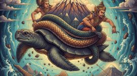 Gambar ilustrasi Legenda Gunung Semeru (AI)