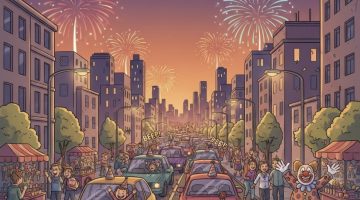 Ilustrasi gambar jalan saat nataru