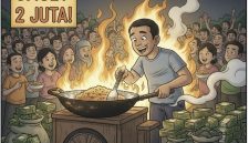 Gambar ilustrasi Pengusaha nasi Goreng yang ramai pembeli / foto : AI