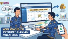 Ilustrasi gambar mekanisme laporan E Kinerja ASN