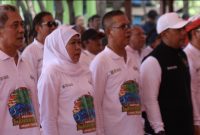 Gubernur Jatim khofifah saat menghadiri acara di Probolinggo