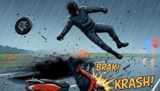 Gambar ilustrasi laka yang melibatkan pengendara motor