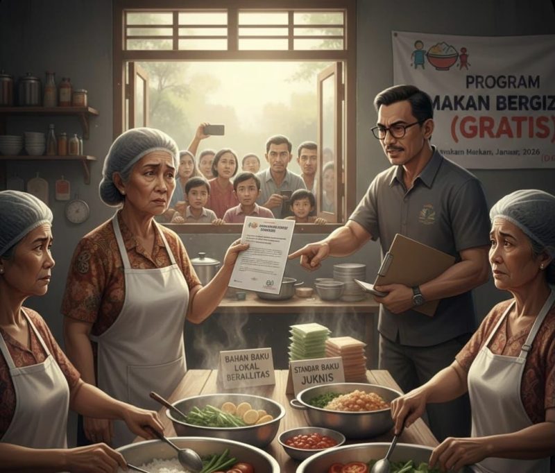 Gambar ilustrasi suasana dapur MBG