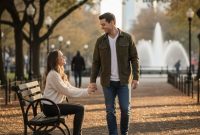 Gambar ilustrasi kedua pasangan yang sedang pacaran