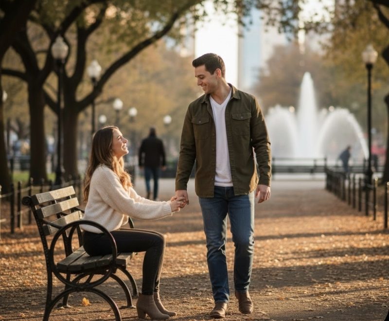 Gambar ilustrasi kedua pasangan yang sedang pacaran