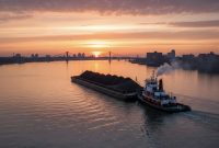 Gambar ilustrasi kapal tongkang