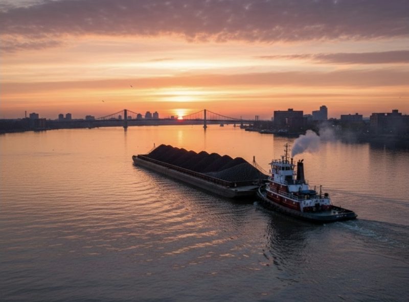 Gambar ilustrasi kapal tongkang