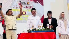Acara tasyakuran HUT Partai Gerindra ke 18 yang digelar di kota Probolinggo