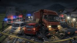 Ilustrasi gambar laka malasan Probolinggo ( foto : Bolinggonews/ AI)