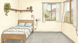 Gambar ilustrasi kamar kost